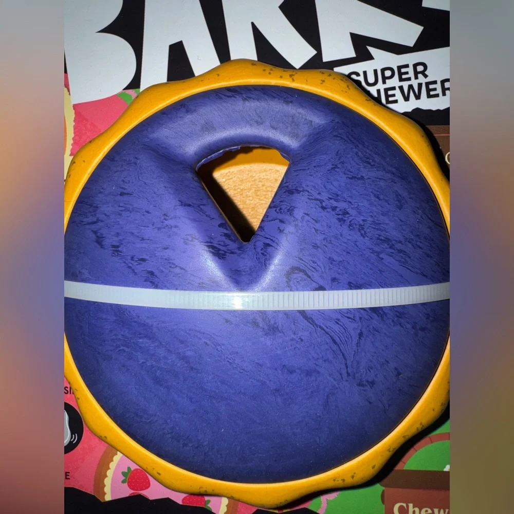 Bark Box Super Chewer Blueberry pie treat dispensing dog toy wacky last one!